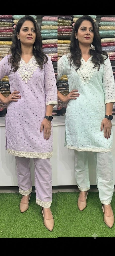 LAVENDER SCHIFFLI CO-ORD SET
