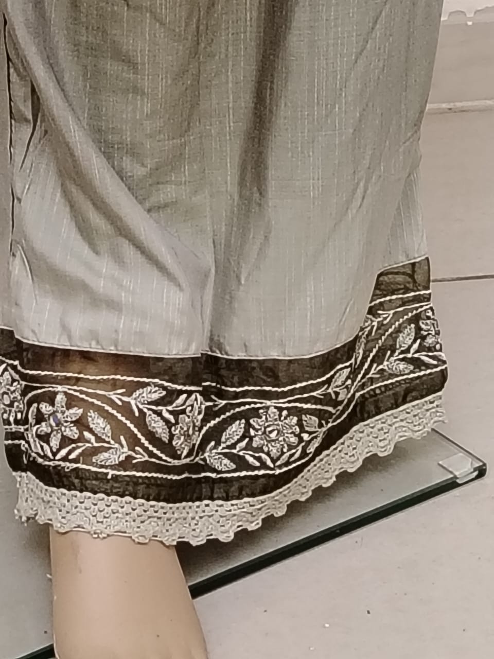 BOHO OMBRE PALAZZO SET WITH ORGANZA AND CROCHET HEM