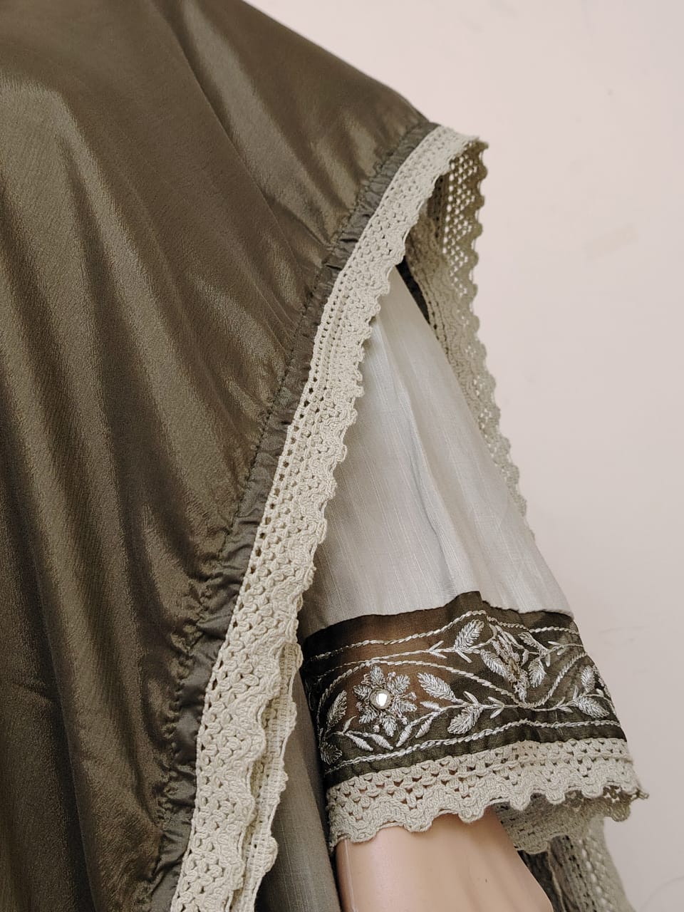 BOHO OMBRE PALAZZO SET WITH ORGANZA AND CROCHET HEM
