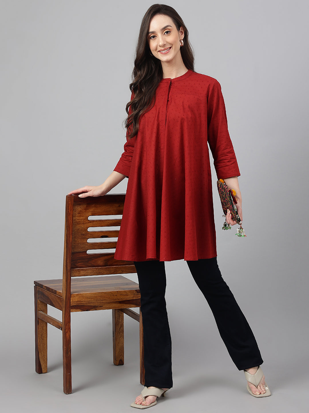 SCARLET BREEZE TUNIC TOP